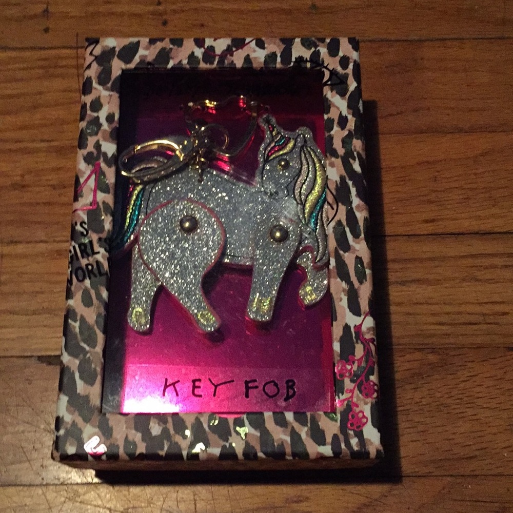 Betsey Johnson Unicorn 🦄 Key Fob Holder New